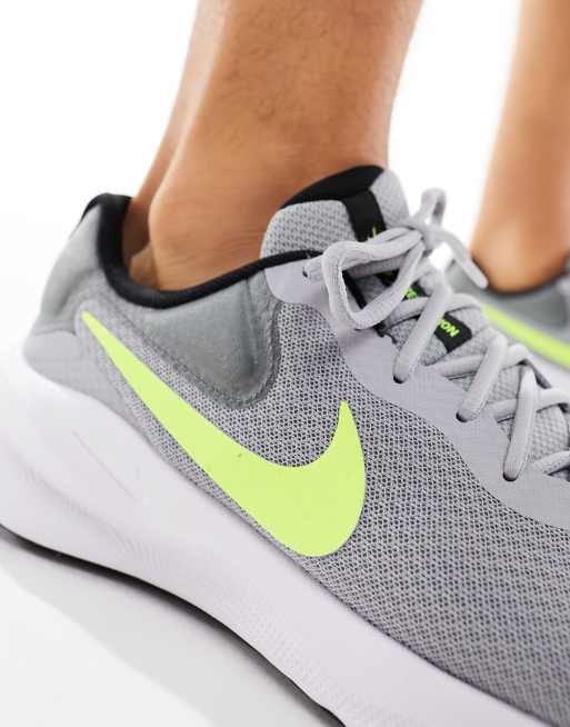Nike Revolution trainers in grey and neon ASOS