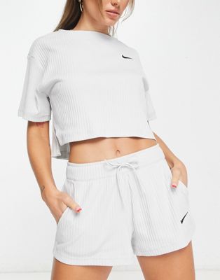 Nike rib jersey shorts in grey - ASOS Price Checker