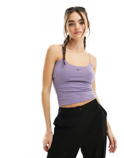 Nike ribbed cami top in purple