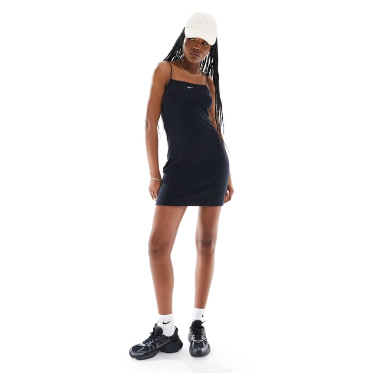 NIKE W CHLKNT RIB TNK DRESS BLK/SAIL 国内発送 Nike Sportswear Tech Fleece Women's Slim Maxi Tank Dress