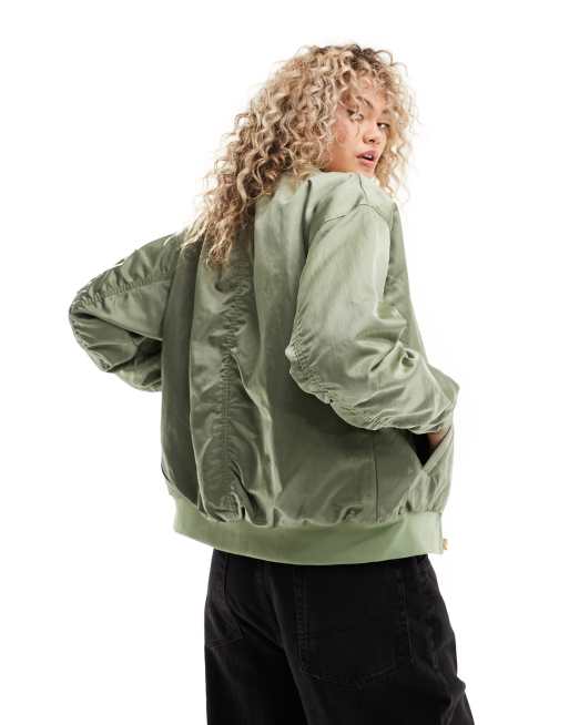 Nike bomber jacket outlet womens green