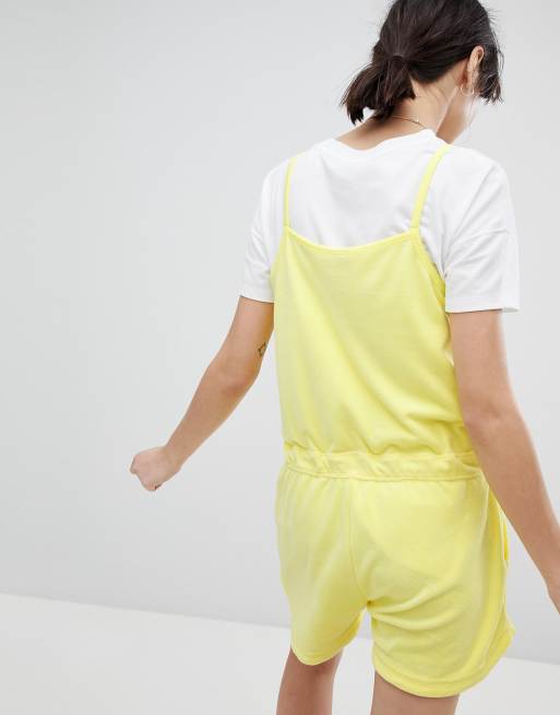 Nike Romper In Yellow Terry Towelling ASOS