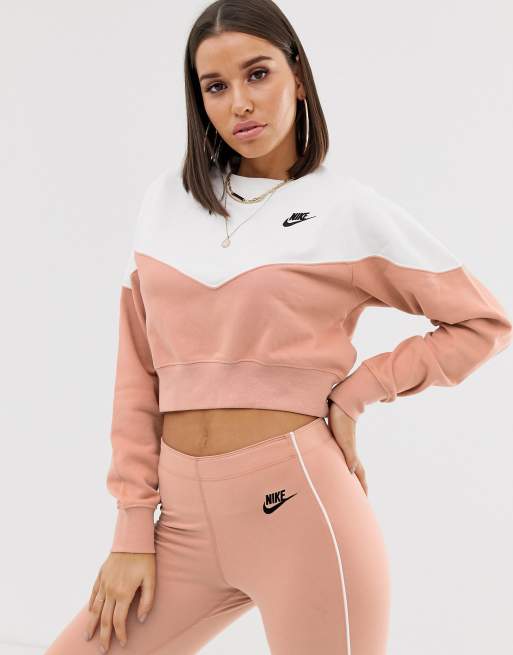 Lago taupo Camino Devorar Nike rose gold heritage sweatshirt | ASOS