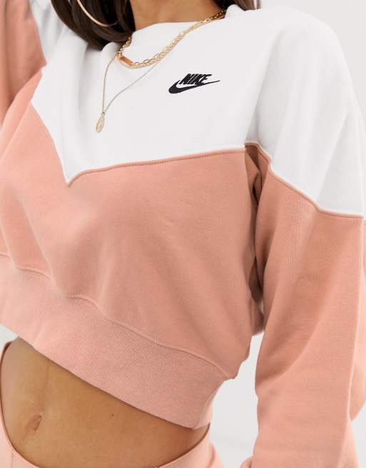 Lago taupo Camino Devorar Nike rose gold heritage sweatshirt | ASOS