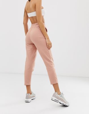 nike rose gold oversized swoosh joggers