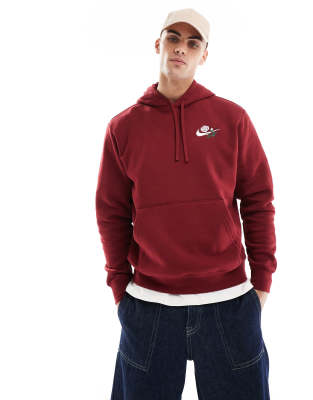 Nike Men's  Sportswear Club Fleece Pullover Hoodie In Red
