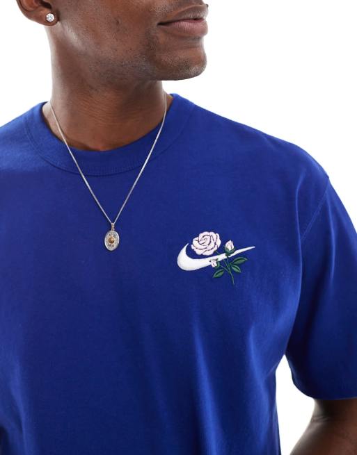 Nike Rose Swoosh logo T-shirt in blue