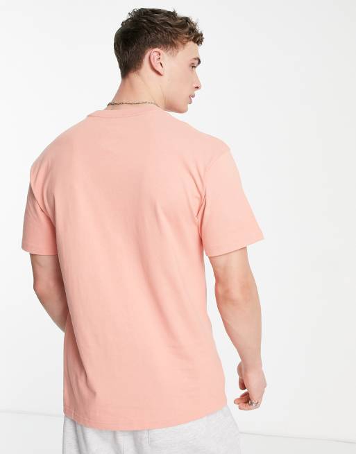 Nike – Różowy T-shirt oversize z efektem sprania i grafiką – LPINK, 3 z 4
