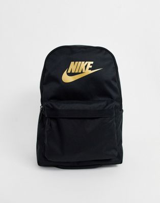 Nike - Rugzak met gouden logo in zwart