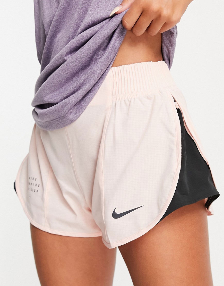 Nike Run Division Dri-FIT Tempo Luxe shorts in pink