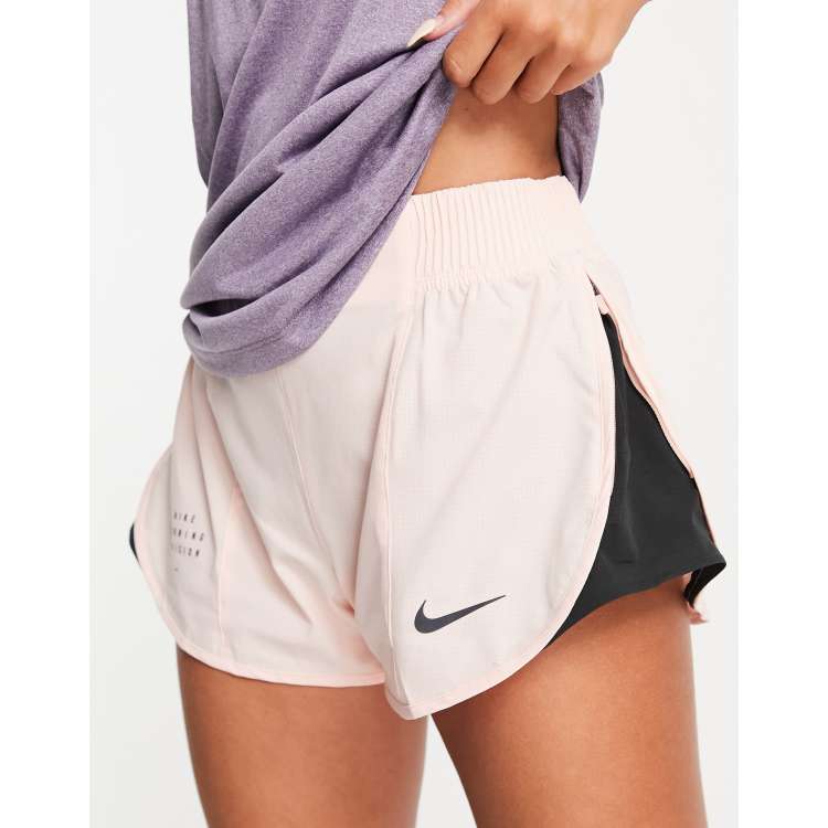 Nike Run Division Dri-FIT Tempo Luxe shorts in pink