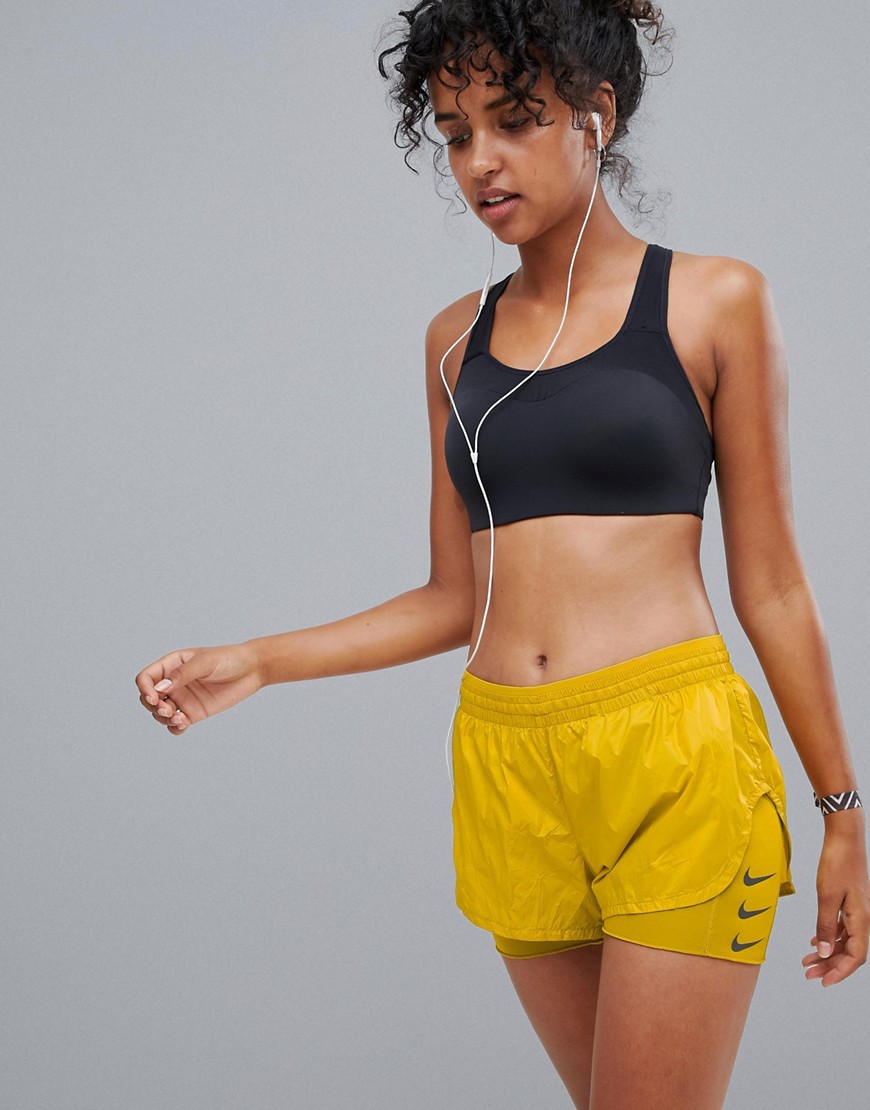 Nike Run Division – Elevate – Senapsgula 2-i-1-shorts-Brun