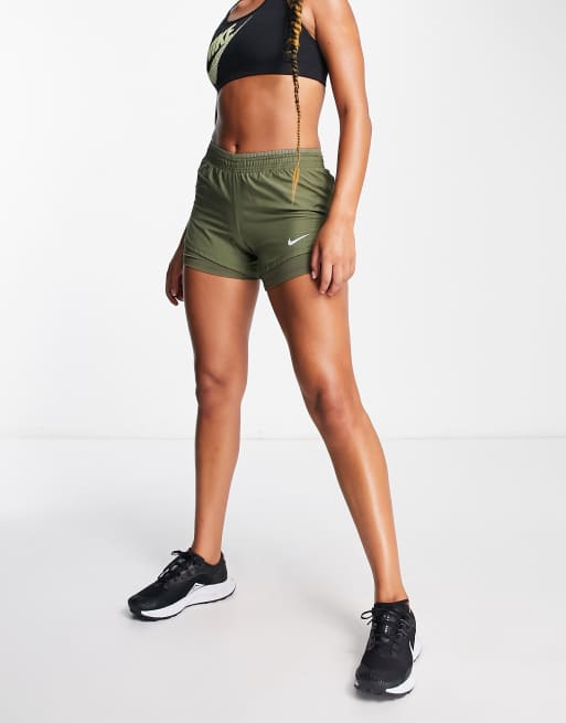 Olive green nike hot sale shorts womens