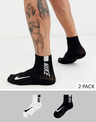 Nike Running 2 pack logo ankle socks | ASOS