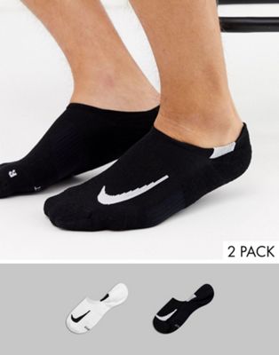 Nike Running Multiplier 2-pack invisible socks in white