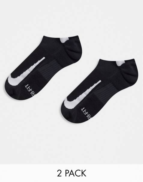 Nike Running 2 pack unisex no-show socks in black - view 1