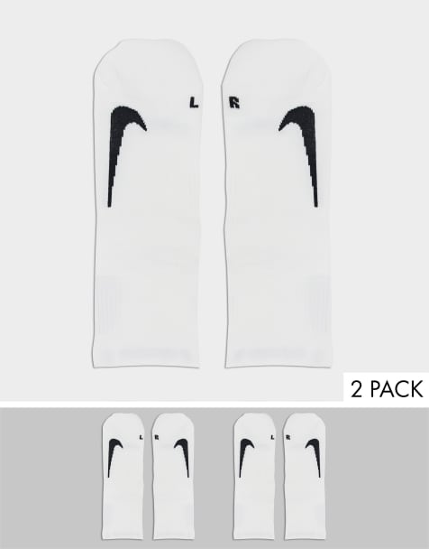 Nike Running – 2er-Pack Unisex-Knöchelsocken in Weiß mit Logo - view 1