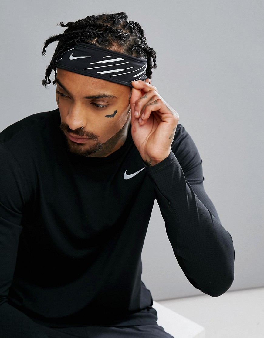 Nike Running - 360 Flash - Hoofdband in zwart RN.69-037B-Grijs