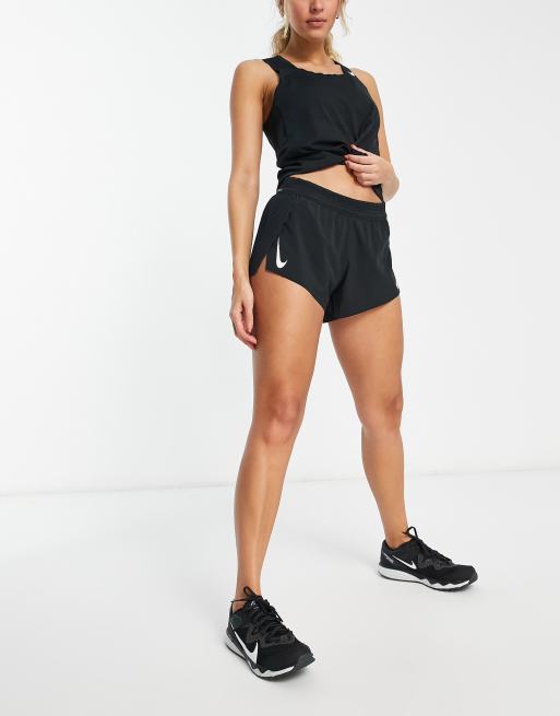 Nike Running aeroswift shorts in black, ASOS