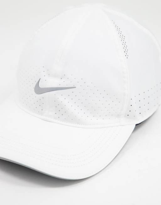 Nike Running – Aerobill Featherlite Dri-FIT – Biała czapka z daszkiem, 4 z 4