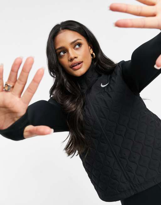 Nike Running Aerolayer jacket in black ASOS