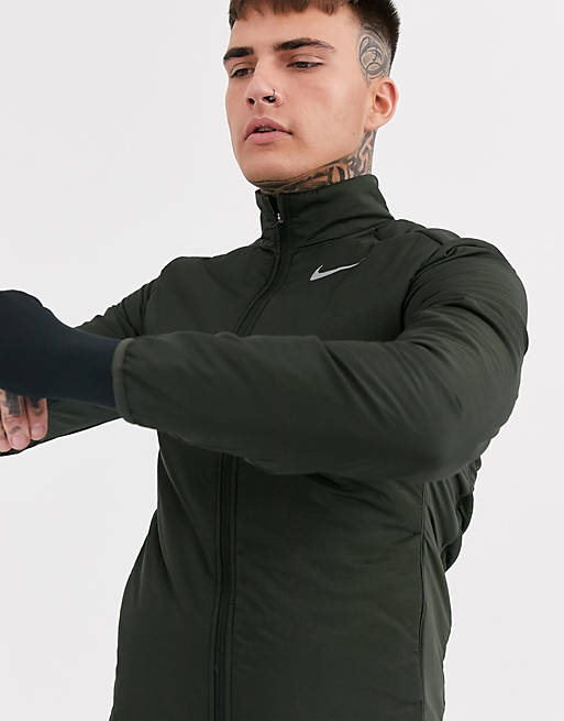 borst Goneryl Boodschapper Nike Running Aerolayer jacket in khaki | ASOS