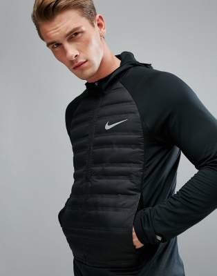 nike running padded hooded jacket