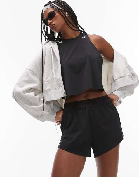 Nike Running AeroSwift 3 inch pleated shorts in black 