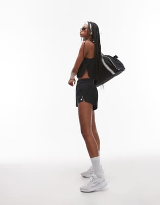 Nike Aeroswift 3 Inch Pleated Shorts In Black