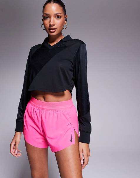 Nike Running AeroSwift 3 inch pleated shorts in pink - view 1