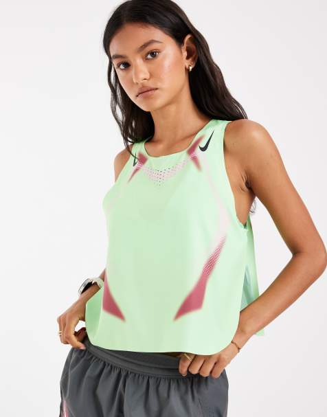 Nike Running Aeroswift Dri-FIT cropped tank in green