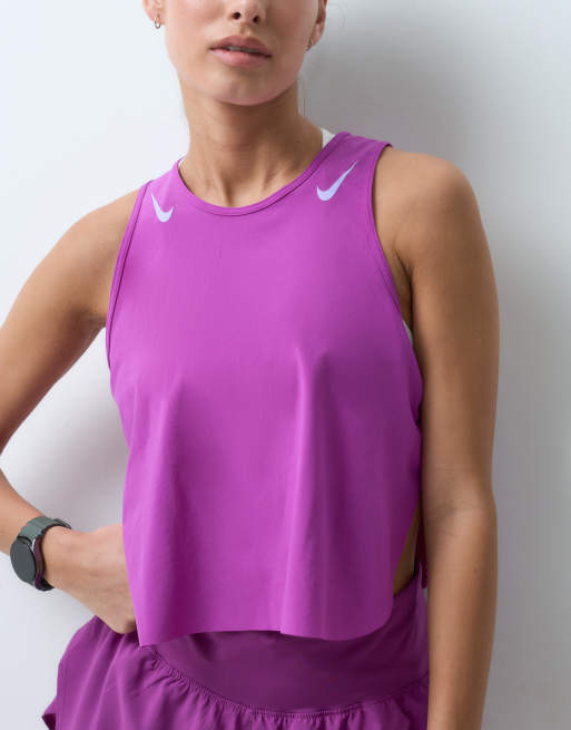 Nike Running Aeroswift Dri-FIT plisse vest in purple, 3 of 5