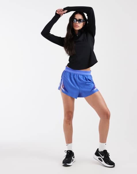 Nike Running - Aeroswift - Short 3 pouces à taille mi-haute en tissu Dri-FIT - Bleu - view 1