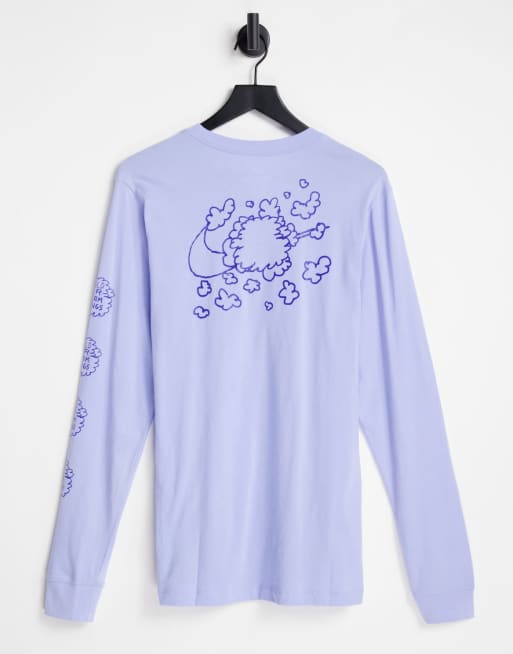 Nike Running – A.I.R – Blå långärmad t-shirt med grafiskt tryck