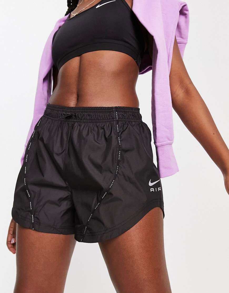 Nike Running Air Dri-FIT curved hem shorts in black