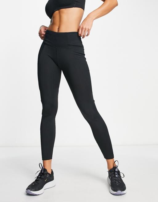 Nike Air DRI-FIT Fast Women's Leggings, Black/Silver, XS Regular