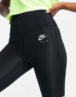 Femme Nike Running - Air - Legging longueur cheville en tissu Dri-FIT - Noir