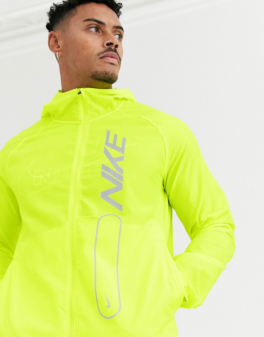 Nike Running - Air - Opvouwbaar musthave jack in geelgroen