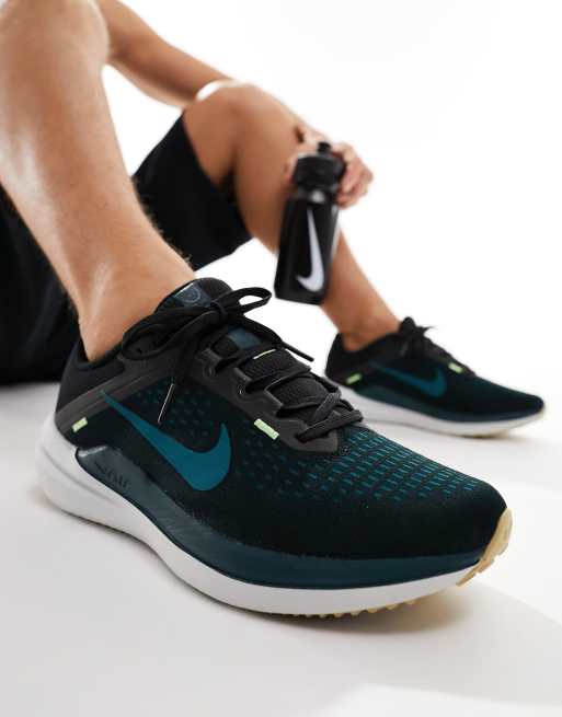 Nike Running – Air Winflo 10 – Laufsneaker in Schwarz und Blaugrün , 4 von 5