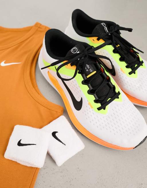 Nike zoom shop orange and white