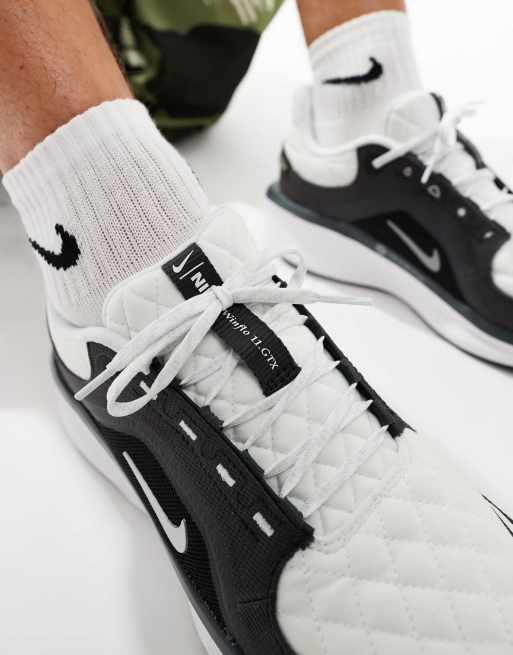 Nike Running Air Winflo 11 Gore Tex trainers in black and white ASOS