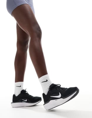 Nike Running Air Winflo 11 trainers in black and white