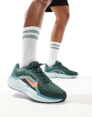 Nike Running Air Winflo 11 trainers in green φωτογραφία