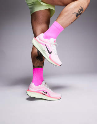 asos Nike Running Air Winflo 11 trainers in pink and lime