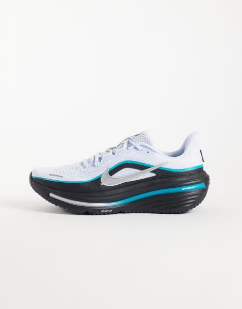 Nike Running Air Winflo 12 trainers in grey & metallic silver - view 1