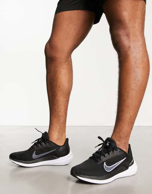 Nike Running Air Winflo 9 trainers in black | ASOS