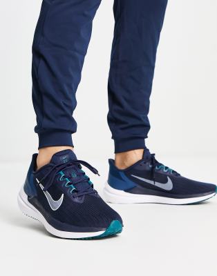 Nike Running Air Winflo 9 trainers in teal blue - ASOS Price Checker
