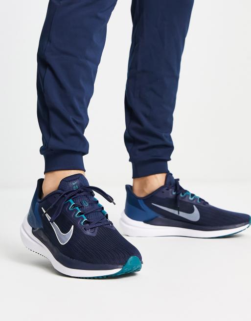 Nike Running Air Winflo 9 trainers in teal blue | ASOS