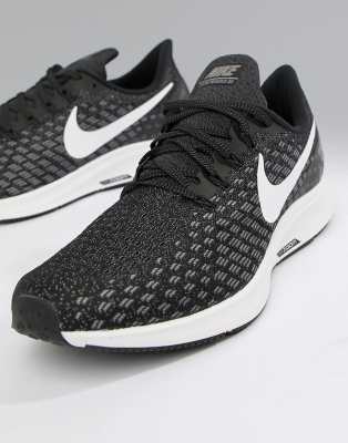 nike running air zoom 35 pegasus trainers in black