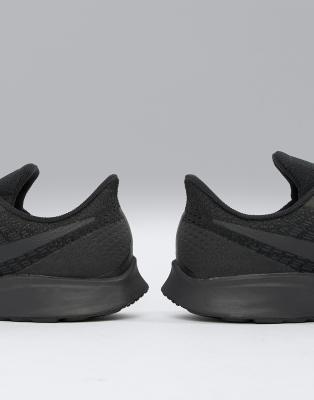 nike running air zoom 35 pegasus sneakers in triple black